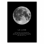 La Lune Moon mustvalge tsitaat Seinakaunistus L&otilde;uend Maalimine Armastus Kunst Plakat Pilt Kaasaegne elutoa plakat HD2870 40x60cm no frame