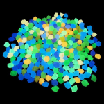 Kaheksanurkne luminestsentskivi, mida kasutatakse aias akvaariumi maastikul, plastist luminestsents, 1 cm teemandikujuline fluoriit 300pcs mitmev&auml;rviline