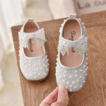 Uued t&uuml;drukute &uuml;ksikud printsessikingad Pearl Shallow Laste Lamedad Kingad Kid Baby Bowknot Kingad Kevad-s&uuml;gis 23 h&otilde;be