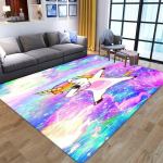 3D Roosa &Uuml;kssarviku vaip T&uuml;drukute Tuba Multifilmi Lastetuba Elutoa ala Vaibad Magamistuba Vaiba k&otilde;rval R&otilde;du Vaip Beebi esiku matt P&otilde;randamatt 100x150cm