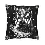 Hekate Triple Goddess Padjakate Decoracion Salongi Padjap&uuml;&uuml;r 3D Print Goth Ocult Halloween Witch Tooli padjakatted 30x30cm 12x12in