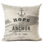 P&otilde;hjamaade stiilis puuvillane linane padjakate Ankurmustriline merelaeva padjap&uuml;&uuml;r Dekoratiivne padjap&uuml;&uuml;r Cojines Almofadas