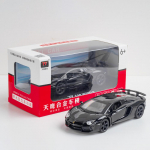1:32 Scale LP740 sulamist automudel Valgus- ja heliefektid Diecast autom&auml;nguasjad poistele S&uuml;nnip&auml;evakingitus Lastele M&auml;nguasjad Autokollektsioon 15x7x3.5cm must