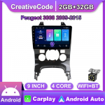 GPS-navigatsioonis&uuml;steem Peugeot 3008 jaoks 2009-2015 2-Din Android WiFi-auto multimeediumipleier Automaatne stereo FM-raadio peakomplekt 2+32GB 2+32GB,A