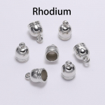 50 tk/partii otsaots Tuttk&uuml;barad helmed kaelakee &uuml;mmargune nahast juhe krimpsu otsam&uuml;tsid Ehete kinnitusvahend isetegemise tarvikute otsimine 14mm x 50pcs