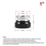 1 tk 2,5 63,5 mm / 2 50,8 mm / 1 25,4 mm alumiiniumkeevitus t&auml;iteava kaelal ja korgil, &otilde;li, k&uuml;tus, veepaak 1inch