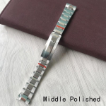 20 mm k&otilde;rge kvaliteediga 904L roostevabast terasest kellarihmaga h&otilde;bedane k&auml;ev&otilde;ru koos Glidelock pandlaga just RX Submariner GMT kella jaoks 20mm