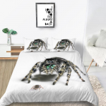 3D Spider Print voodipesukomplekt Magamistoa putukateemaline tekikattega padjap&uuml;&uuml;r, 2 v&otilde;i 3 t&uuml;kki AU240 * 270 eriti suur kodukaunistus Baby 100x135cm