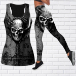 Orange Skull Print joogariietus naistele Mood Treening Retuusid Fitness Sport Vabaaja joogap&uuml;ksid XS