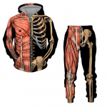 Kevad-s&uuml;gis halloween Cosplay Skeleton Splanchna 3D Print T&otilde;mblukuga dressid Meeste kapuutsiga p&uuml;ksid 2 tk Komplekt T&auml;navar&otilde;ivaste kost&uuml;&uuml;mid XL