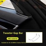 Suitable for BMW 10-16 5 Series F10 F11 interior modification A-pillar tweeter gap decorative strip auto 2pcs