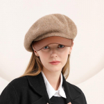 2022. aasta talvine villane suur baretid naiste pu nahast retro peom&uuml;ts Chapeu prantsuse baretimaalija trendikas soe soliidne meremees lame m&uuml;ts 56-58cm