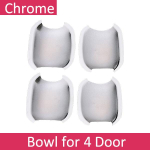 for Peugeot 301 2012~ Chrome Exterior Door Handle Cover Car Accessories Stickers Trim Set 2013 2014 2015 2016 2017 Bowl 4 Door white