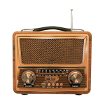 Vintage Design juhtmevaba Bluetooth k&otilde;lariga raadiovastuv&otilde;tja Laetav FM/AM/SW USB/SD/TF HIFI stereo MP3-m&auml;ngija M kollane