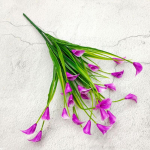 10 kimpu kunstlilled &otilde;ues kasutamiseks UV-kindlast plastist Calla Lily suvelilled v&otilde;ltstaimed koduaeda siseruumides ja v&auml;liaknalaua kaunistamiseks fuksia