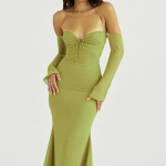 Y2K vintage naiste kleit Elegantne p&auml;itsetega &otilde;hukesed pikad kleidid Seksikad madala l&otilde;ikega seljata pikkade varrukatega vabaaja maksikleidid S must