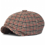 S&uuml;gistalvine ruuduline ajalehepoiss luuderohi m&uuml;tsid vabaaja barettk&uuml;barad Inglismaa Gatsby retro m&uuml;ts juhi lame m&uuml;ts 56-59 cm