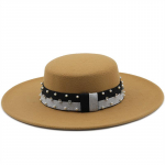 S&uuml;gistalv 9,5cm Lame laia &auml;&auml;rega fedoras naiste viltk&uuml;bar Naiste sombrero jazz Meeste pallim&uuml;ts Vintage v&auml;lisk&uuml;barad 56-58CM