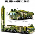 105596 406 tk Military Df-21d Keskmaa laevat&otilde;rje ballistiliste rakettide veoauto 2 s&otilde;duri armee relvapoiss ehitusplokkide m&auml;nguasi