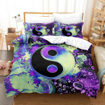 3D Hiina stiilis voodipesukomplekt Yin Yang kahetasandiline tekikott 2/3 t&uuml;kki EU135 * 200 &uuml;he- v&otilde;i kaheinimesevoodi Tai Chi tr&uuml;kitud pehme kodutekstiil Baby 100x135cm