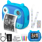 2,5K armas Kids Kids Kids Instant Camera 12MP Kids Digital Camera Childeren Instant Print Camera 2,4-tolline