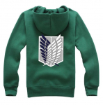 Anime Attack on Titan Unisex Cosplay kost&uuml;&uuml;m Hoodie Scouting Legion kapuutsiga jakid XXXL must