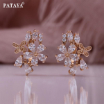 PATAYA Rose Gold Color Butterfly Love Flowers Magusad naiste k&otilde;rvar&otilde;ngad