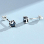 Mitmes v&auml;rvitoonis neljaharulised moissanite k&otilde;rvar&otilde;ngad 30 senti 50 senti 1 karaadine 2 karaadine h&otilde;be meestele ja naistele Valikulised lihtsad k&otilde;rvar&otilde;ngad 8MM