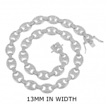 Iced Out Cuban Link Chain Kaelakee Kullav&auml;rvi Rhinestone Mees Kaelakee Bling R&auml;ppar Kaelakee Meestele Hip Hop corrente masculina 16inches(40cm)