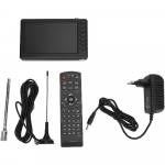 5-tolline taskudigitaalteler kaugjuhtimispuldiga, kaasaskantav ISDB T 1080P TFT LED, digitaalne autoteleviisor, toetab ATV-d, USB TF-kaardi sisend, FM-raadio 1500 mAh-ga EU Plug