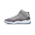 Air Jordan 11 Retro PS Cool Grey 2021 Laste tossud Keskmine-hall Valge 378039-005 28