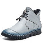 2023. aasta naiste ehtsast nahast poolsaapad, s&uuml;gistalvised soojad saapad, k&auml;sitsi valmistatud lamedad nahast kingad, naiste l&uuml;hikesed saapad, suurus 35-43 35 must