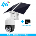 P&auml;ikesekaamera Juhtmeta WiFi 4G P&auml;ikesepatarei toitega v&auml;listingimustes Turvakaitse J&auml;relevalve Videokaamera Nutikas kodu PIR-kaamera CCTV 【4G】1W mAh +128G Card
