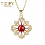 Rohulillede ripats, tsirkoonist disainkujuline kerge ja luksuslik kaelakee kuld