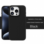 Luksuslikud Magsafe'i nahast &uuml;mbrised iPhone'ile 15 14 13 12 Pro Max Plus Kvaliteetne flanellist magnetiga tagak&uuml;lg, originaalkate For iPhone 12 must