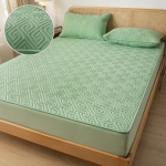 Veekindel paks madratsikatte padjakaitse, pestav žakaarmadrats, tepitud linane lateksmatt voodikate &uuml;hele kaheinimesevoodile 90X190cm Only a sheet