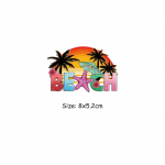 Palms Beachi termiline kleebis riietel Termopressiga T-s&auml;rk kuumapressitud aplikatsiooniga parches Ropa kapuutsid isetehtud kangaplaastrid