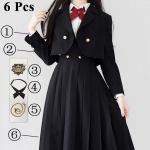 3 v&auml;rvi 6tk/komplekt JK Uniform Japanese Academy kost&uuml;&uuml;mikomplekt JK koolit&uuml;druku riietus XS