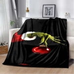 Multifilmi j&otilde;ulud G-Grinch j&otilde;ulukaunistus kodudiivan, voodilina tekk, mugav magamustekk, kingitus lastele 40x50inch