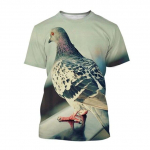 Loom Lind Tuvi 3D Prindiga Suvised T-s&auml;rgid Streetwear Meeskonna Kaelusega T-s&auml;rk L&uuml;hikeste Varrukatega Harajuku &Uuml;lem&otilde;&otilde;dulised Meeste Naiste Topid Riietus S