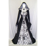 Naiste gooti maksikleit Halloween Cosplay kleidid Retro pikk keskaegne kleit XXXL