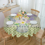 Kevadiste lilledega akvarellpleedist &uuml;mmargune laudlina veekindel lauakate pulmapeo kaunistamiseks s&ouml;&ouml;gilaua kate 4pcs 33x48 Table mat