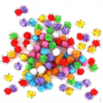 Miniv&auml;rvilised s&auml;delevad s&auml;delevad Tinsel Balls m&auml;nguasjad f/ 100 tk
