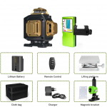 Clubiona 16 rida 4D professionaalne isetasanduv roheliste kiirte lasertase 4000 mAh liitiumioonakuga kaugjuhtimispuldi impulssrežiimiga