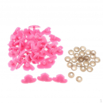100 Pieces Doll Plastic Triangle Nose For Teddy Bear DIY Craft Accessories - as described, 12x17mm