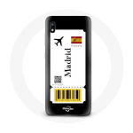 Coque pour Samsung Galaxy A10 Billet d'avion Madrid Espagne