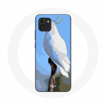 Coque Samsung Galaxy A03 Cacato&egrave;s Perroquets blanc Oiseaux