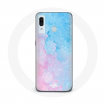 Coque pour Samsung Galaxy A20e Fond bleu rose