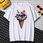 Harajuku Fuji Flavor J&auml;&auml;tise Graafiline T-s&auml;rk Naised Unisex Suvine Vabaaja &Uuml;laosa Armsad Riided Kawaii Riietus Retro T-s&auml;rk S&auml;rgid 4XL