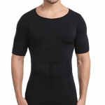 Meeste Body Shaper Rinnakompressioon T-s&auml;rk Aluss&auml;rk K&otilde;hu salendav Tanktopid Talje Treening S&auml;rgid K&otilde;hup&otilde;hja Aluspesu L must